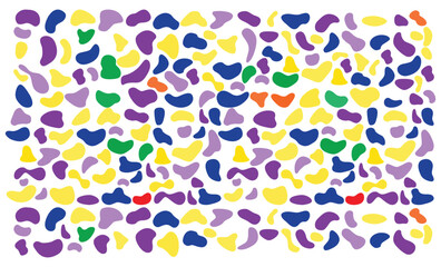 fluid liquids. Blob shape organic set. Random color cube drops simple shapes. Pebble, inkblot, drops and stone silhouettes. Collection of paint liquid black blotch spot irregular form. vector
