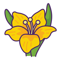 Gladiolus icon design. Floral icon