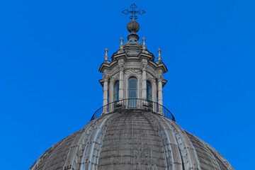 Dome of the Church of Saint Agnes in Agone in Rome, Italy