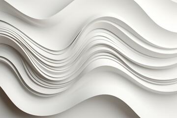A white abstract background with wavy lines. AI image.