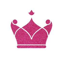 Pink glitter crown, pink princess crown, queen crown © N2
