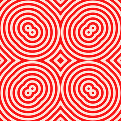 Striped pattern. Crossing circles ornament. Abstract repeat waves texture background. Rings vector. Curves illustration. Rounded figures.
