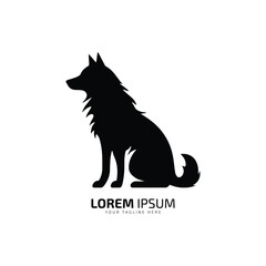 Abstract wolf logo coyote icon dog silhouette jackal vector Template