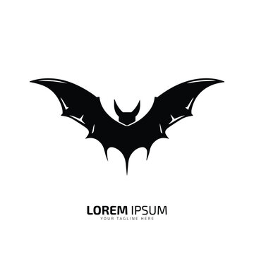 minimal and abstract bat logo icon silhouette vector template