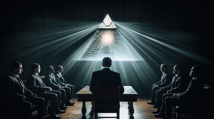 Conspiracy Theory, Illuminati Shadow Government.  - obrazy, fototapety, plakaty