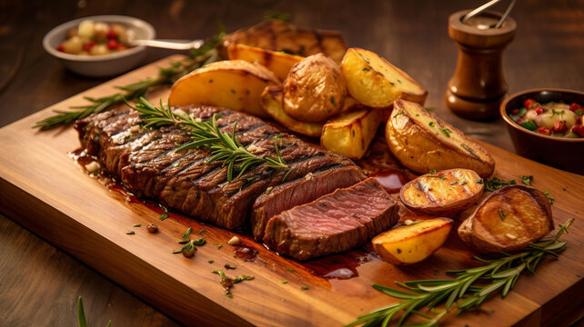 Grilled Churrasco Meat with Saut&eacute;ed Vegetables