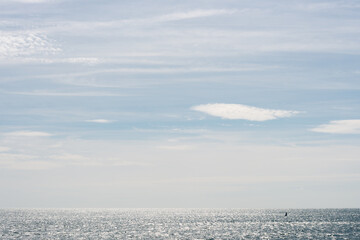 view of the lake with dreamy clouds overhead