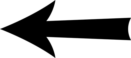Directional black arrow. PNG with transparent background - obrazy, fototapety, plakaty