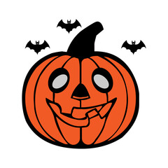 Pumpkin and Bat, Vector Designs