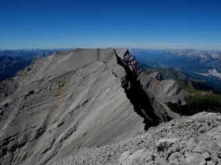 Mount Lougheed view at the summit of Wind Mountain