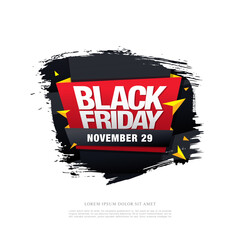 black friday sale banner layout design, vector illustration