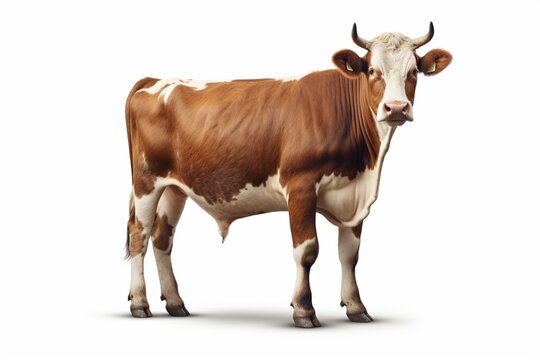 Cow on isolated White background