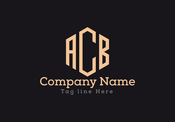 ACB triangle letter logo design with triangle shape. ACB triangle logo design monogram. ACB triangle vector logo template with Gold colour.