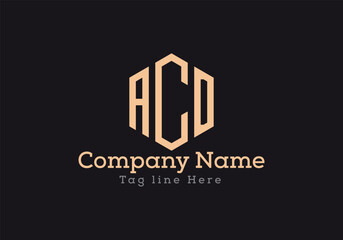 ACD triangle letter logo design with triangle shape. ACD triangle logo design monogram. ACD triangle vector logo template with Gold colour.