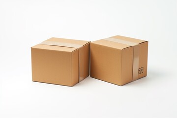 Boxes on isolated White background
