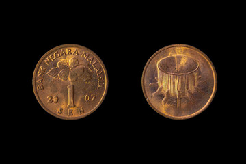 Malaysian ringgit coin, one sen isolated © Iva