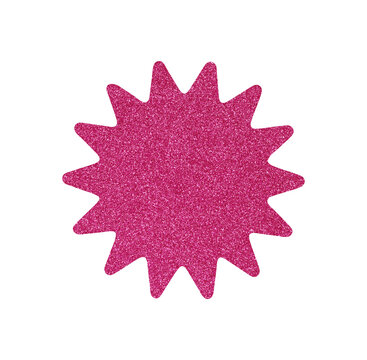 Pink glitter sale sticker, price tag, starburst, sunburst