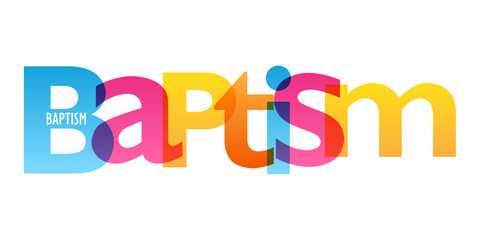 BAPTISM colorful vector typography banner