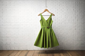 green dress on the hanger