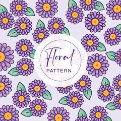 Flower seamless pattern background design