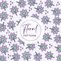 Flower seamless pattern background design