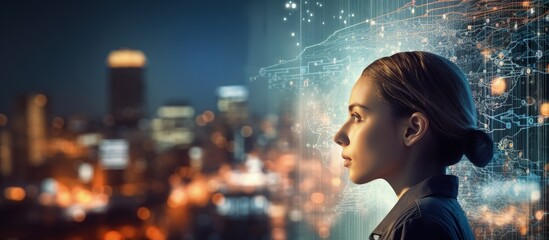 Investigating the future of digital technology human robot interaction in global network data transfer and machine learning with copyspace for text