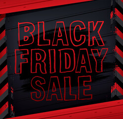 black friday sale banner layout design. Vector illustration 