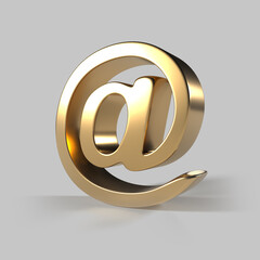 E-mail symbol. AT sign. Internet communication