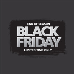 black friday sale banner layout design. Vector illustration 