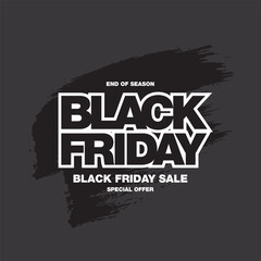 black friday sale banner layout design. Vector illustration 