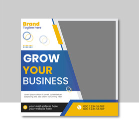 Digital Marketing Social Media Post Design in Vector