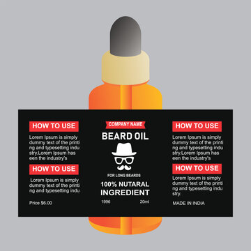  Masculine Beard Oil Label Design