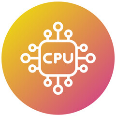 Cpu Vector Icon Design Illustration