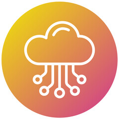 Cloud Hosting Vector Icon Design Illustration