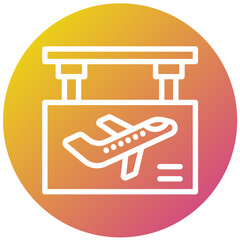 Boarding Gate Vector Icon Design Illustration