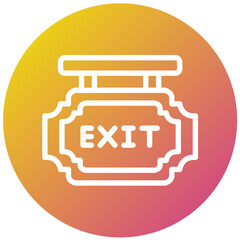 Exit Vector Icon Design Illustration