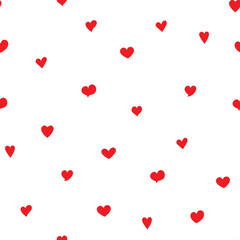 Vector seamless pattern with hearts