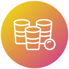 Beer Pong Vector Icon Design Illustration