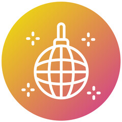 Disco Ball Vector Icon Design Illustration