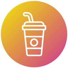 Cold Drink Vector Icon Design Illustration