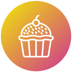 Cupcake Vector Icon Design Illustration