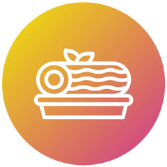 Roll Cake Vector Icon Design Illustration