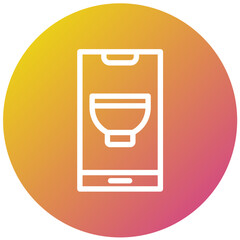 Mobile Recipe Vector Icon Design Illustration