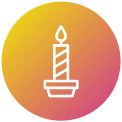 Candle Vector Icon Design Illustration