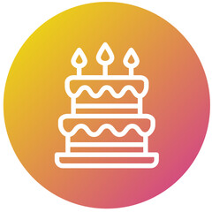Cake Vector Icon Design Illustration