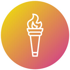 Fire torch Vector Icon Design Illustration