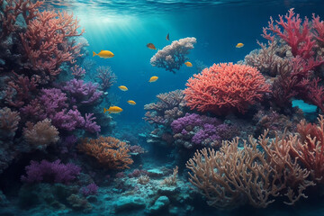 Obraz na płótnie Canvas coral reef and coral