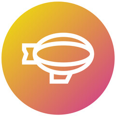 Flying Airship Vector Icon Design Illustration © Graphixs Art