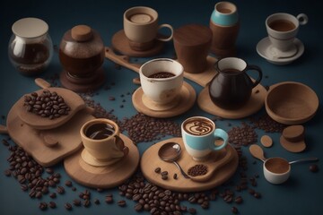 turkish coffee pots and cups