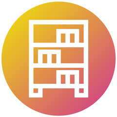Bookcase Vector Icon Design Illustration